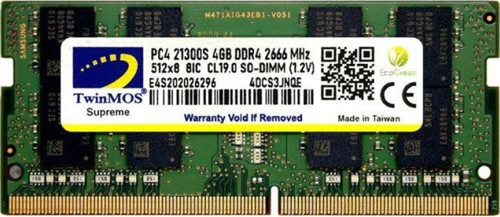 4 Gb Ddr4 2666Mhz Twınmos Cl19 1.2V Sodımm (Mdd44Gb2666N)