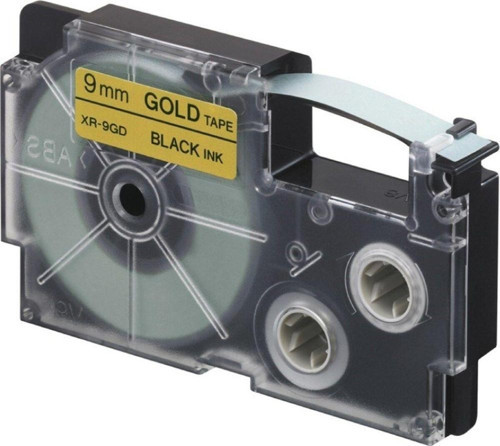 Xr-9Gd1 (Gold/Black) Etiket Yazıcısı Kartuşu Altın Renk Üstüne Siyah Baskı