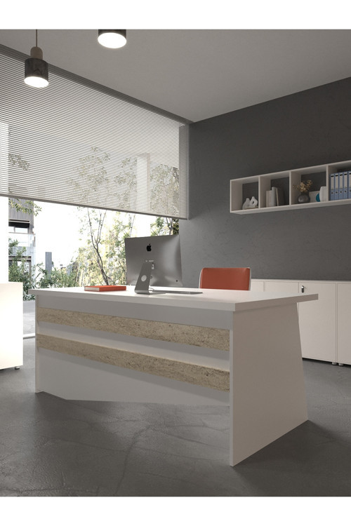 Karnaval Ofis Masası - OFİS-4-1-8-180X60 Beyaz - Travelter