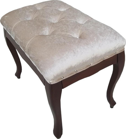 Benc 17937 Puf Kapitone Avangart Babyface Kumaş Krem Kayın RETRO ayak El Yapım