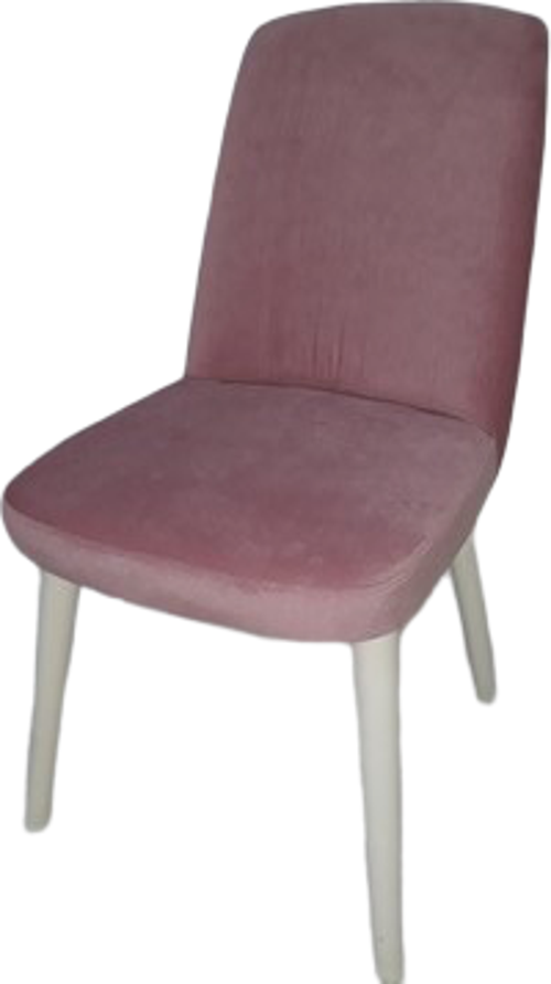 Sandalye 18083 GİYDİRME model Kayın RETRO Ayak Babyface kumaş Parlak beyaz papel