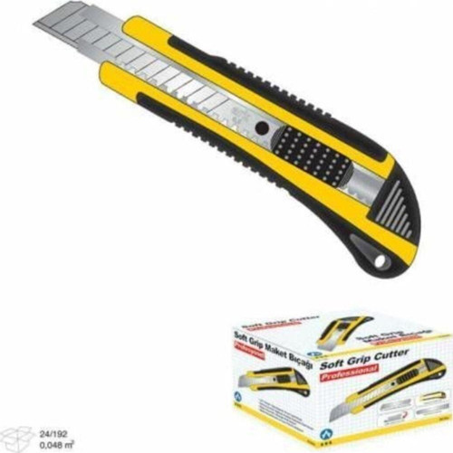 Maket Bıçağı Geniş 18Mm. Profesyonel Metal Kanallı