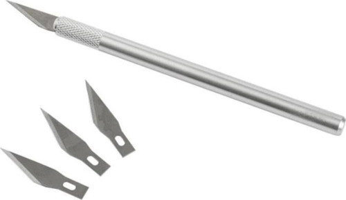 Kretuar Bıçağı Metal Saplı 3 Yedek Uç 59750