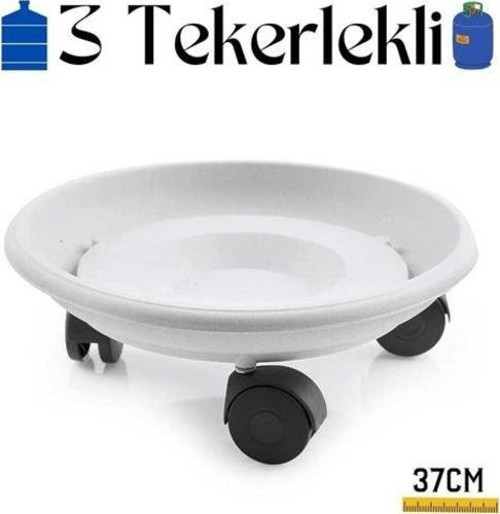 Tekerlekli Damacana ve Tüp Altlığı Beyaz 715719