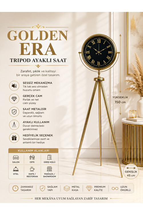 Golden Era Tripod Ayaklı Saat