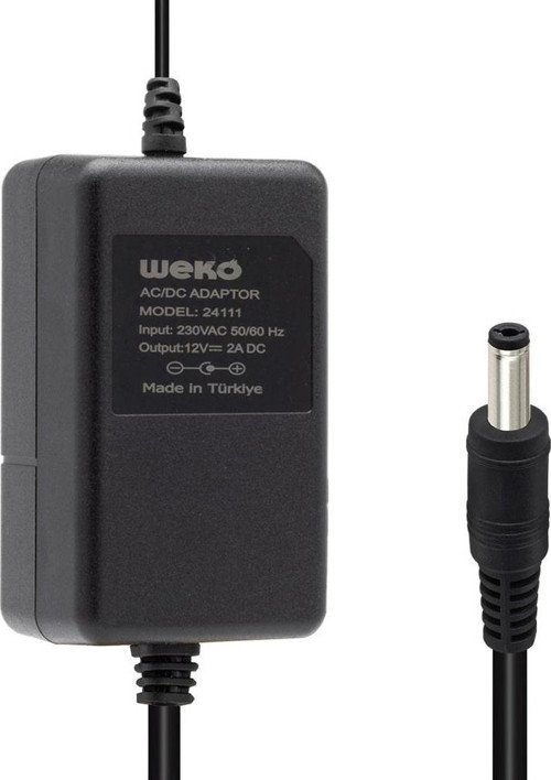 12 VOLT - 2 AMPER 5.5*2.1 UÇLU YERLİ ÜRETİM PLASTİK KASA MASAÜSTÜ ADAPTÖR (2818)