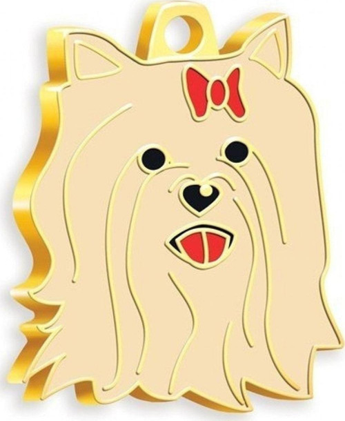 24 Ayar Altın Kaplama Yorkshire Terrier Köpek Künyesi