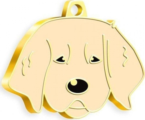 24 Ayar Altın Kaplama Yavru Golden Köpek Künyesi