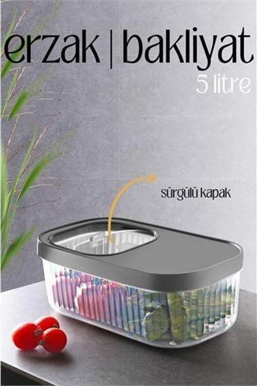 MultiBox Erzak Bakliyat Kutusu Sürgülü Kapak 5 Litre 718466