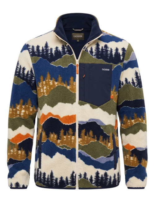 CAZ 55620 Kürklü Sweat Hırka Mavi Erkek Sweatshirt