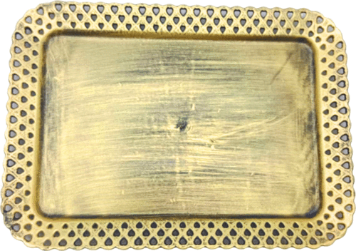 DİKTÖRTGEN ESKİTME ANTİK RENKLİ TEPSİ 30x40CM (2818)