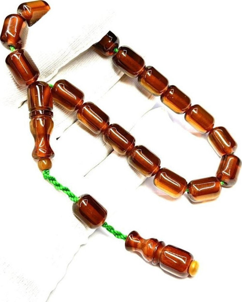 Bilek Boy Maskot Kapsül Model 10,5-15mm Sistemli Zeytin Yağ Renk Sıkma Ateş Kehribar Tesbih