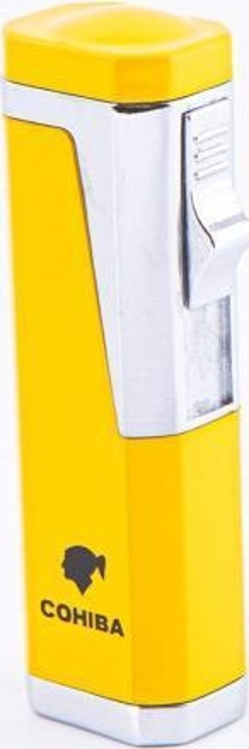 Sarı Gümüş 4 Torch Pürmüz Metal Puro Çakmağı
