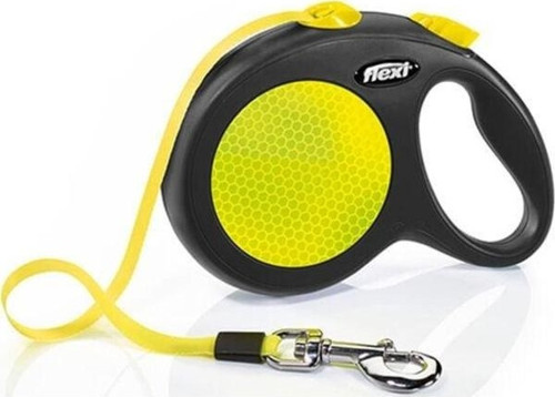 New Neon Otomatik Şerit Köpek Gezdirme Kayışı 5m Sarı L