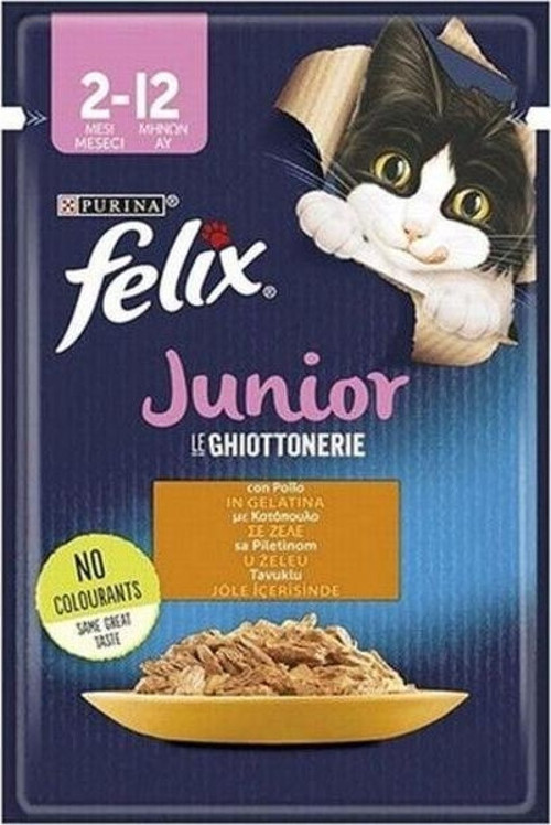 Pouch Junior Tavuklu Yavru Kedi Konservesi 26 Adet 85 Gr