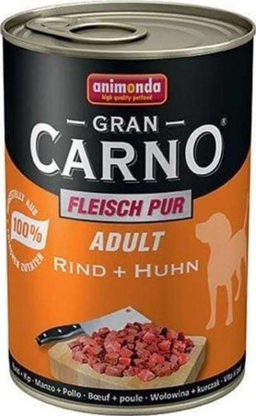GranCarno Sığır Etli ve Tavuklu Yetişkin Köpek Konservesi 400 Gr