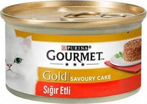 Gold Savoury Cake Sığır Etli Yetişkin Kedi Konservesi 24 Adet 85 Gr