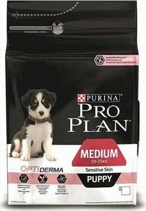 Medium Opti Derma Sensitive Skin Puppy Somonlu Orta Irk Yavru Köpek Maması 3 Kg