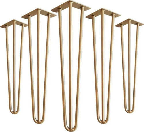 Masa Mobilya Ayakları İçin Metal Altın Gold Firkete Takımı 55 Cm