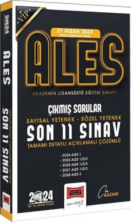 2024 ALES Son 11 Sınav Çıkmış Sorular (21 Nisan 2024 Sınavı Dahil)