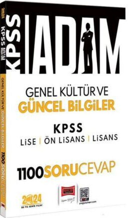 2024 KPSS Adam Genel Kültür Güncel Bilgiler 1100 Soru-Cevap (Lise - Ön Lisans - Lisans)