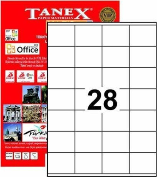 Laser Etiket 100 Adet Tw-2028 52,50X41 Mm