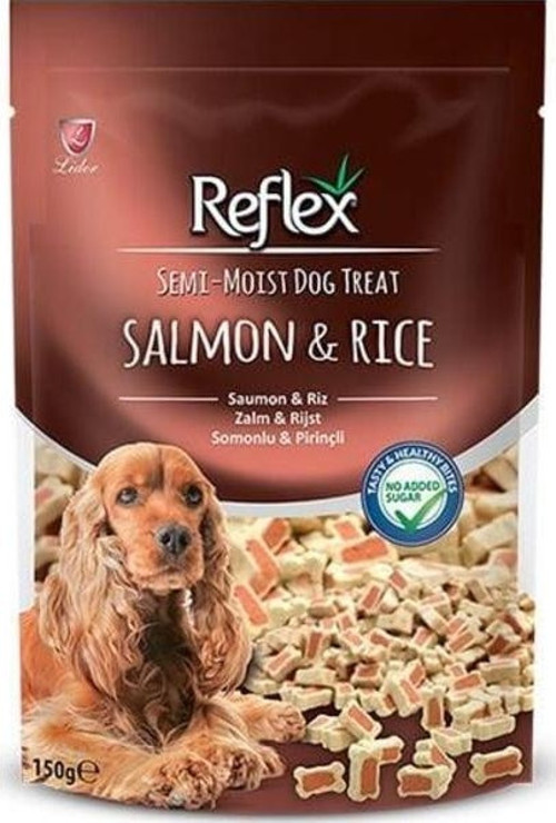 Semi Moist Somon ve Pirinç Kalpli Köpek Ödül Maması 150 Gr