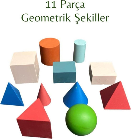 11 Parça Geometrik Şekiller Eğitici Geometrik Şekiller İlkokul ve Okul Öncesi Eğitici Matematik Seti