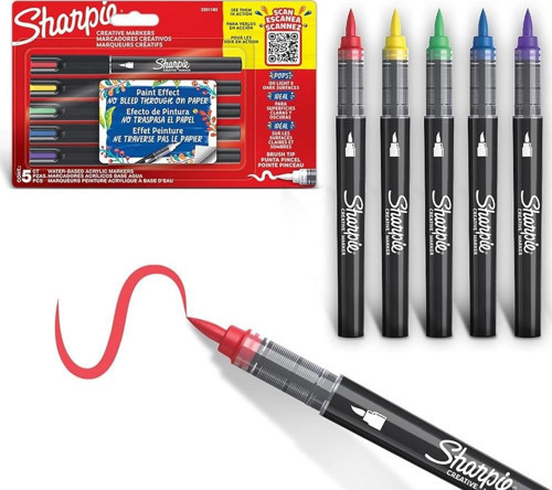 Acrylic Paint Markers 5'li Fırça Uç Akrilik Markör Kalem Seti / 2201070