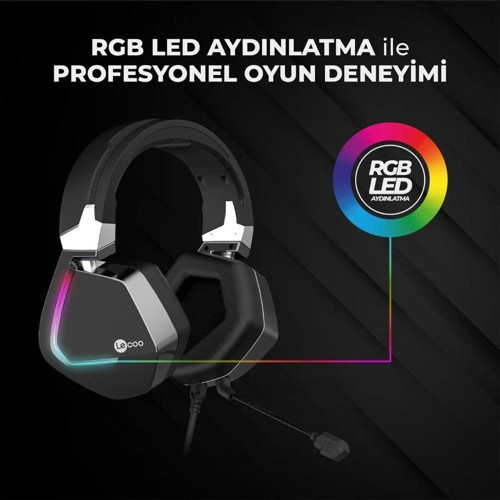 Lenovo Ht402 Kulak Üstü Rgb Gaming Oyuncu Kulaklığı 3.5mm Jack Usb