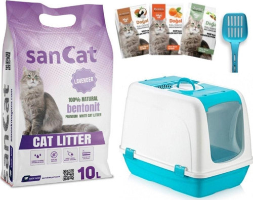 Sancat Lavanta Kokulu 10 Lt Kedi Kumu, Büyük Kedi Tuvaleti, Koku Giderici Toz