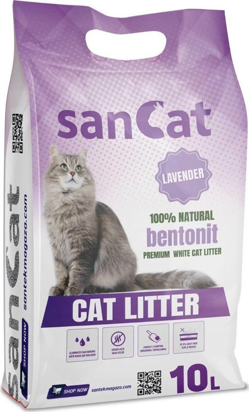 Lavanta Kokulu Premium Beyaz Kedi Kumu 10 Lt.
