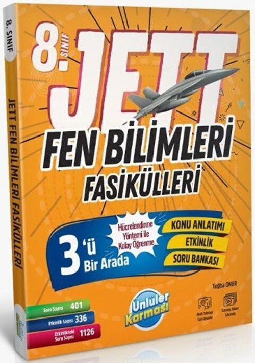 8. Sınıf Fen Bilimleri JETT Soru Fasikülleri Ünlüler Karması