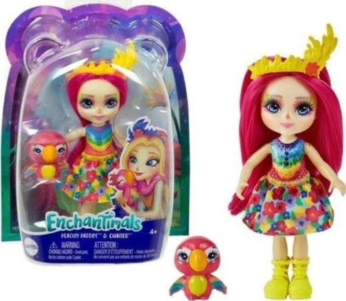 Enchantimals Minik Kız Kardeşler ve Dostları PEACHY PARROT VE CHATTER HCF97-HCF99