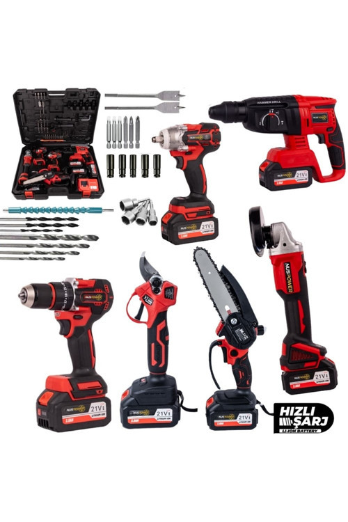 6’Lı Profesyonel Set – Hilti, 13 Mm Vidalama, Testere, Makas, Spiral Ve 450 Nm Torklu