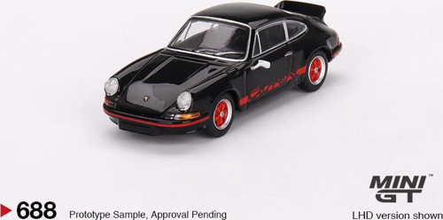 Porsche 911 Carrera RS 2.7 Black with Red Livery 1:64 688