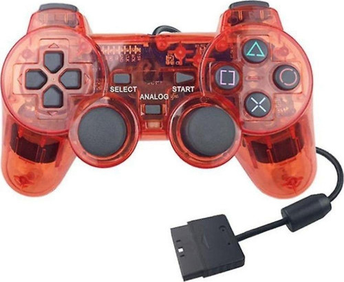 PS2 Controller Oyun Kolu , Titreşimli Gamepad Joystick Kırmızı