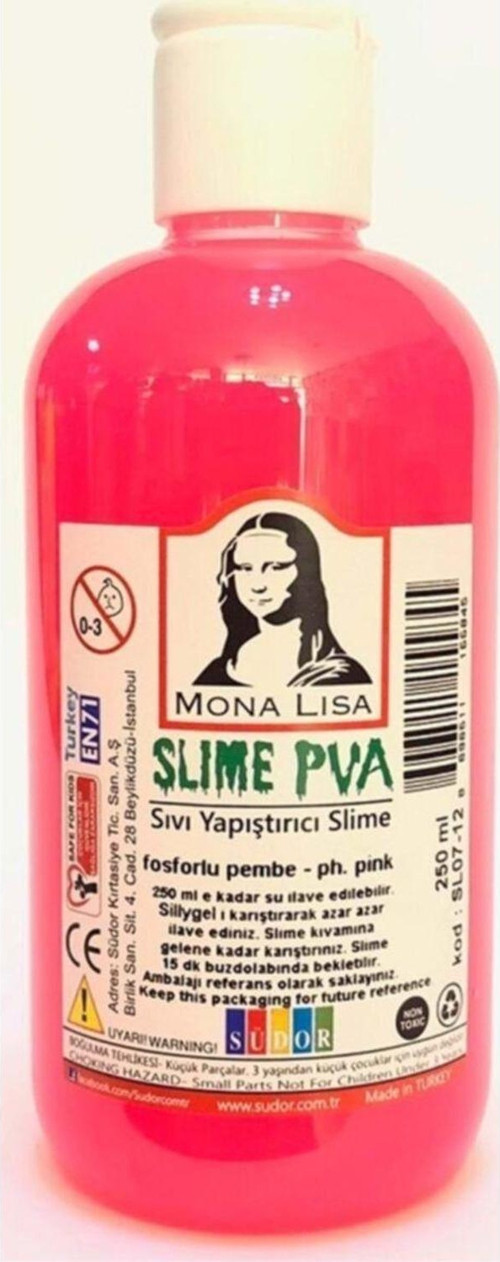 Mona Lisa Slime Slaym Sıvı Yapıştırıcı Fosforlu Pembe 250ml