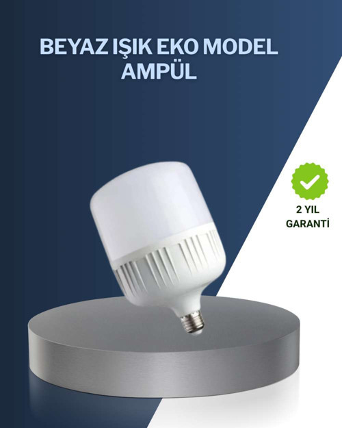 Uzun Ömürlü Şarjlı LED Ampul 30 Watt Güçlü Aydınlatma
