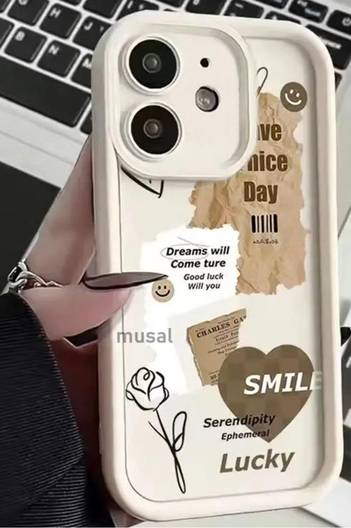 iPhone 12 Kılıf Kamera Korumalı Baskılı Arka Yüzey Klas Kapak