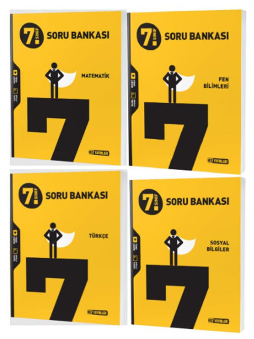 Hız Yayınları 7.Sınıf Yeni 4'lü Soru Bankası Seti