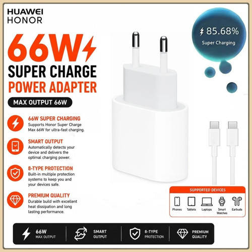 P30 SuperCharge 66w 6A Type C 100 cm Kablo 6A Cep Telefonu Şarj Cihazı