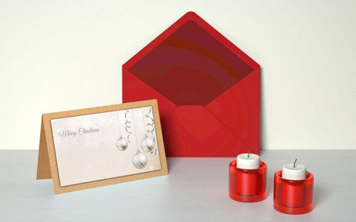 Yılbaşı Temalı Kraft Açılır Kartpostal Seti (15x10 cm 6 Adet+6 Adet Zarf)
