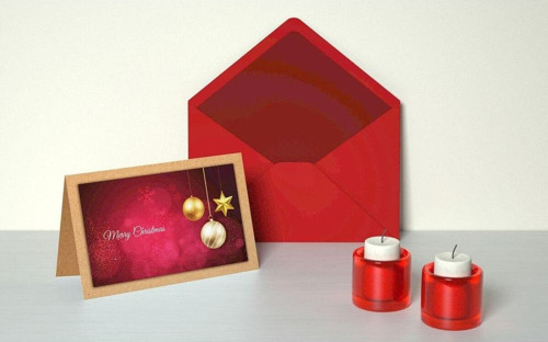 Yılbaşı Temalı Kraft Açılır Kartpostal Seti (15x10 cm 6 Adet+6 Adet Zarf)