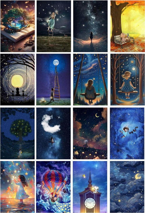 Yıldızlar Temalı Kartpostal Seti (10x15 cm 16 Adet)