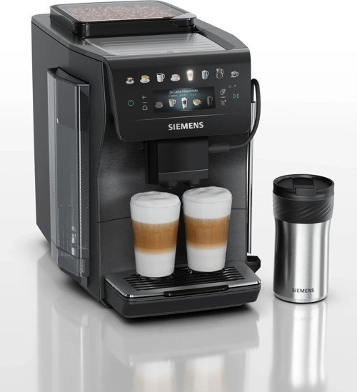 TP607ET5 Tam Otomatik Kahve Makinesi EQ600 iAroma Koyu İnoks Siyah