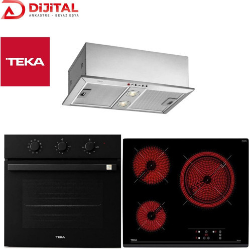 Ankastre Set Siyah (HBB 54500 BK - GFH 55 - TZ 6316)