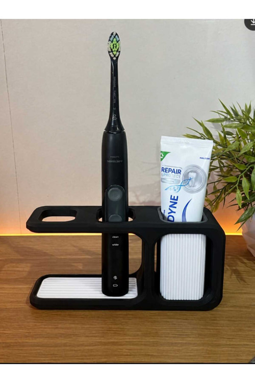 Elektrikli Diş Fırçası Ve Diş Macunu Düzenleyici Banyo Organizeri- 3D Pla