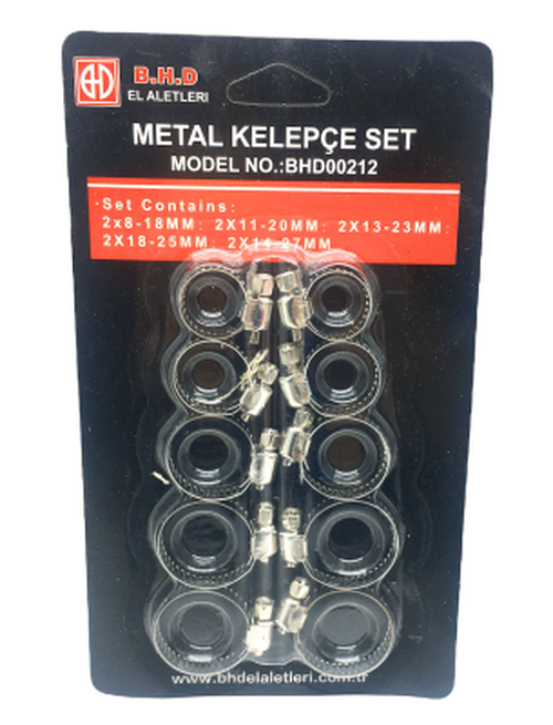 10 PARÇA METAL HORTUM KELEPÇESİ SET (5668)