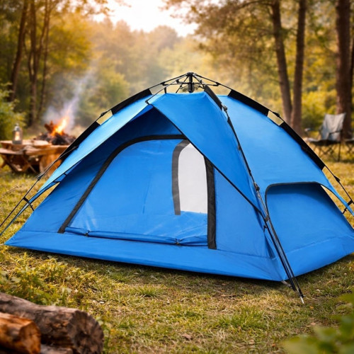 4 Kişilik Otomatik Kamp Çadırı – Çift Katmanlı, Suya Dayanıklı, Hızlı Kurulum Outdoor Aile ve Doğa Ç